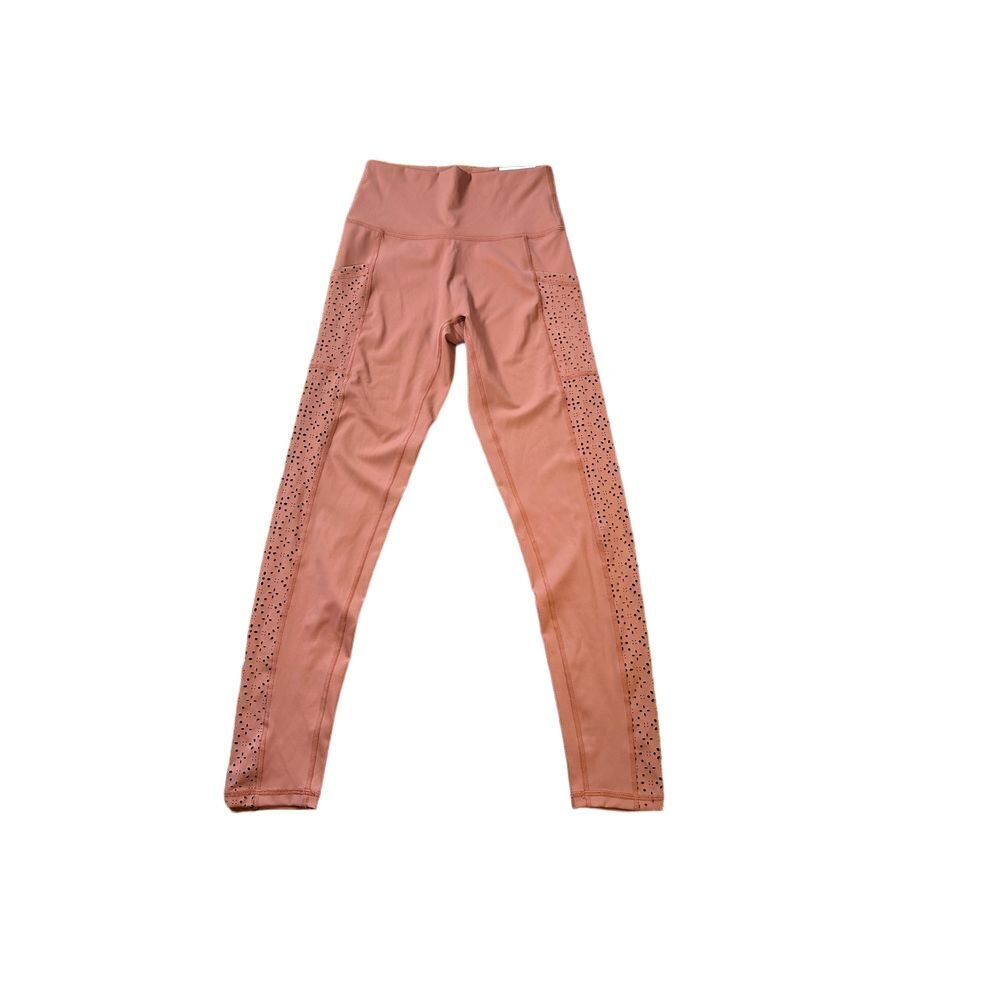 Chill Play Move Pink 7/8 Leggings with Perforated Side Panels Yoga Workout‎
